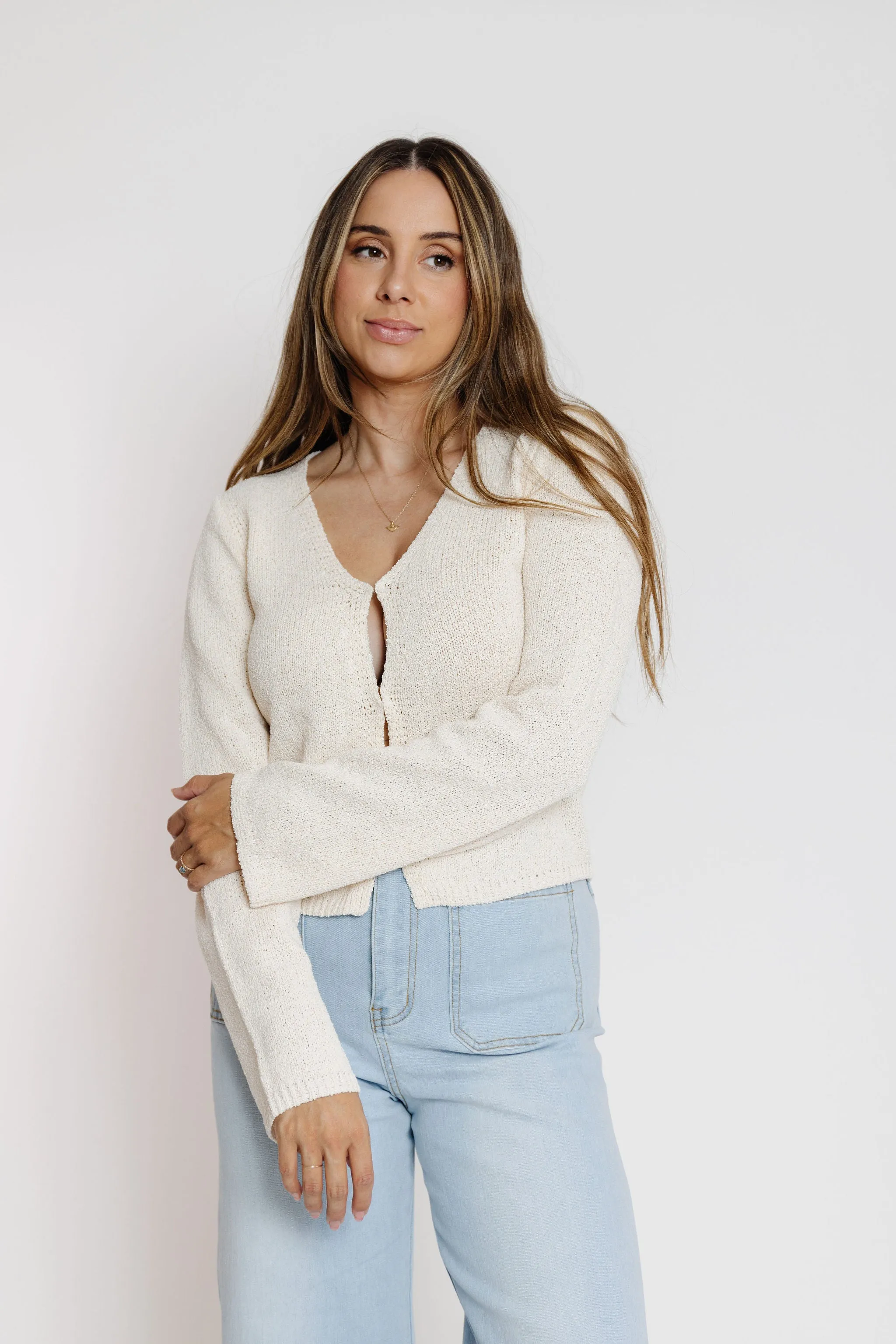 Liza Cardigan in Ivory