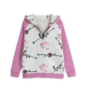 Love in Motion Kid's Zip Up Raglan Sleeve Hoodie | 100% Cotton