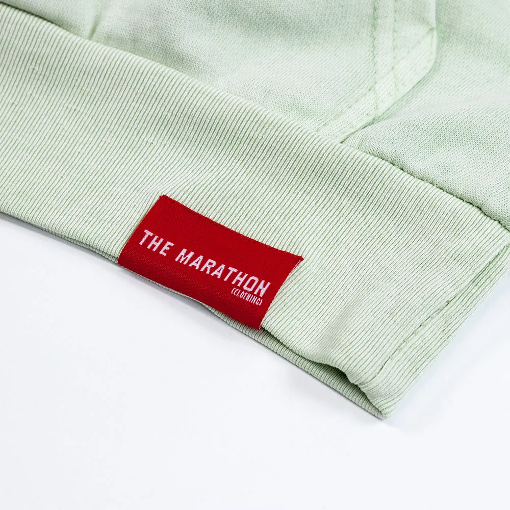 Marathon Script Signature Hoodie - Pistachio/Black