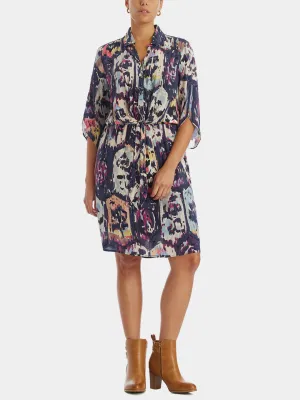 Medallion Mix Button Up Dress