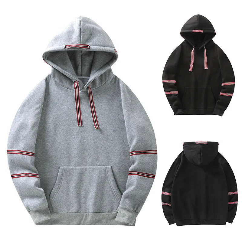 Men Long Sleeved Sports Hooded Sweater Coats