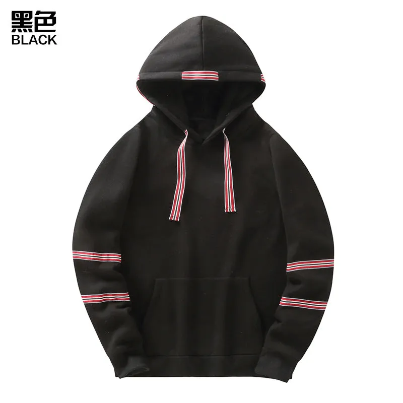 Men Long Sleeved Sports Hooded Sweater Coats