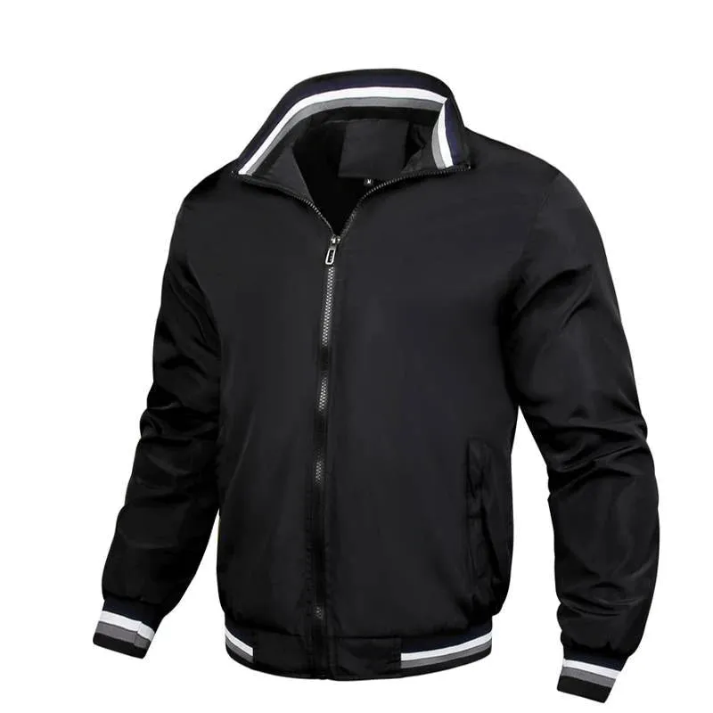 Men's Spring And Autumn Casual Stand Collar Jacket