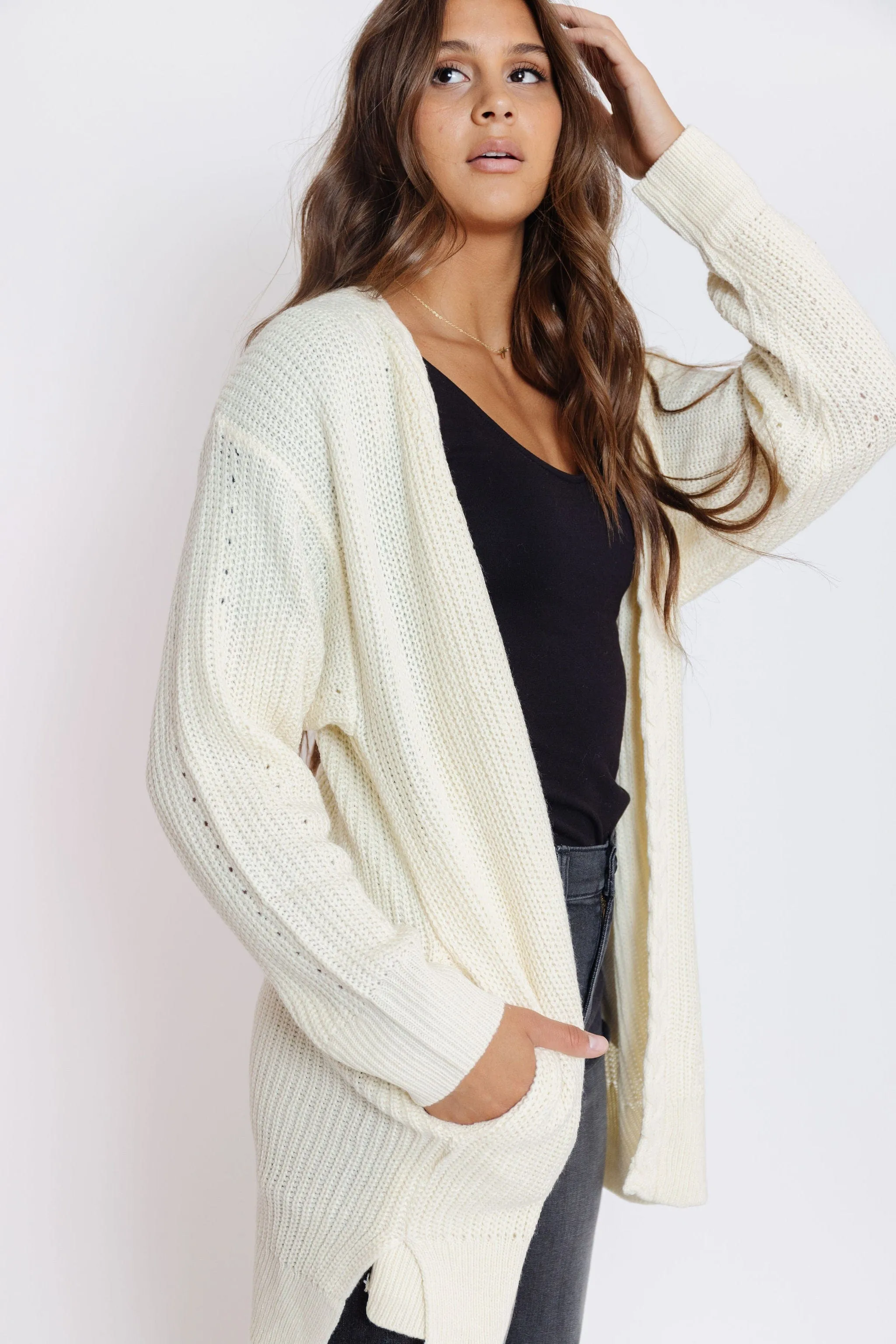 Othello Open Cardigan in Cream