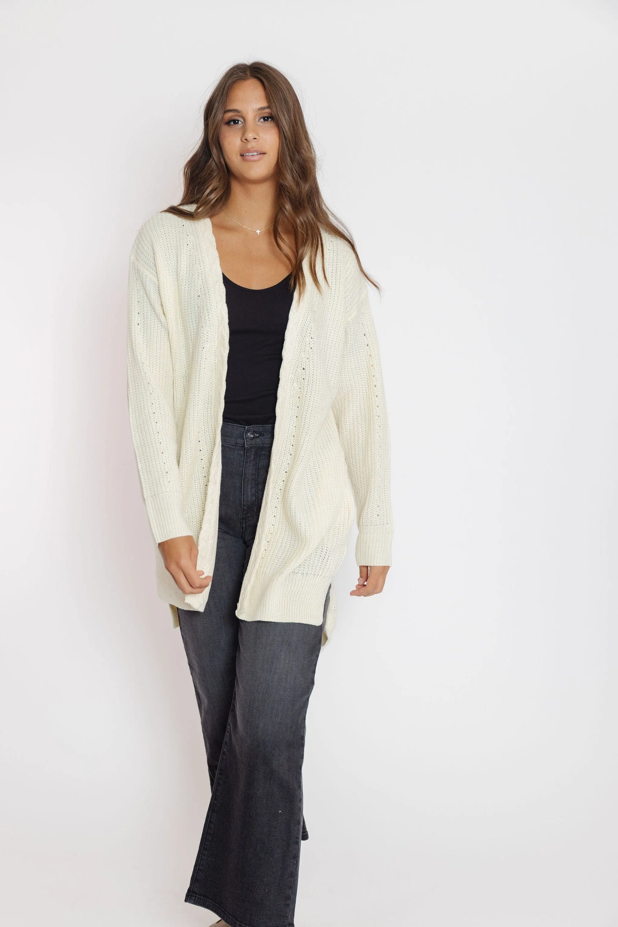 Othello Open Cardigan in Cream