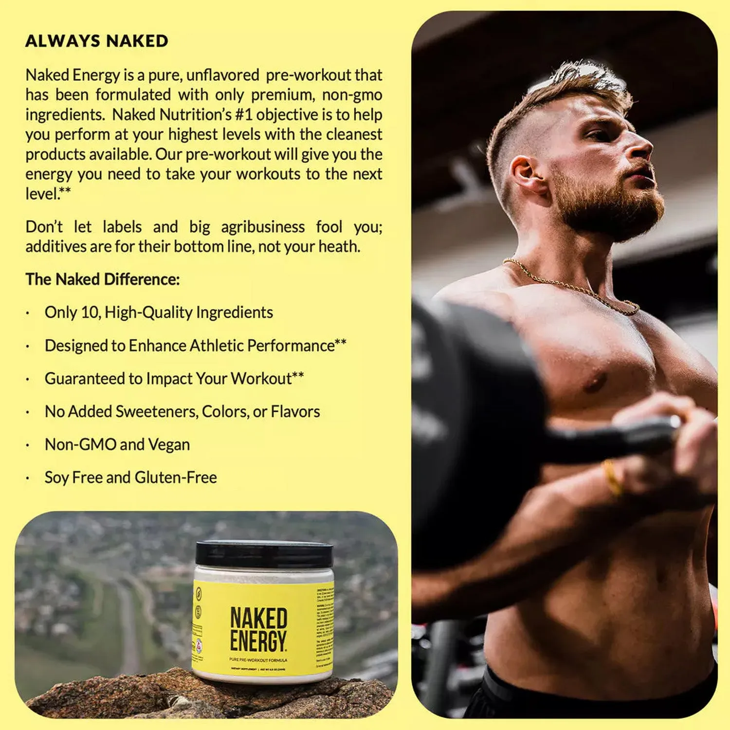 Pre Workout Supplement | Naked Energy - 50 Servings