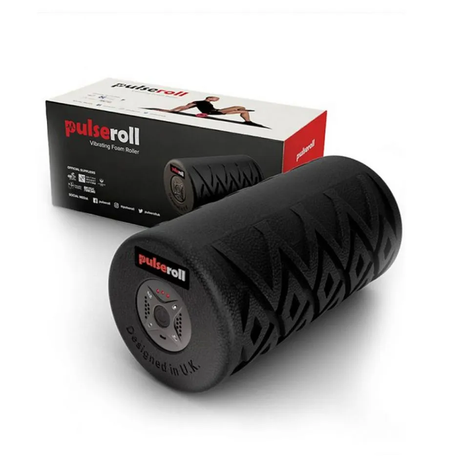 Pulseroll 4 Speed Vibrating Foam Roller - 30cm - Black