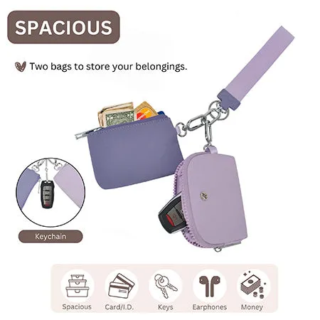 Purple NGIL Dual Pouch Wallet Wristlets