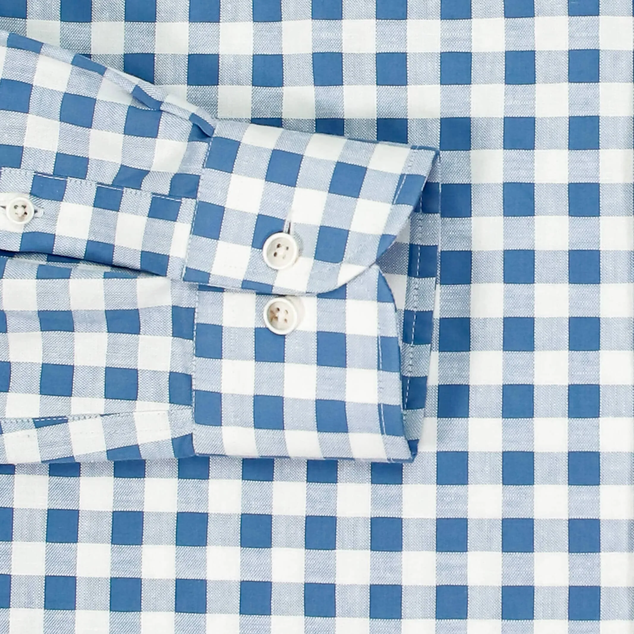 The Blue Coleman Cotton Linen Gingham Custom Shirt