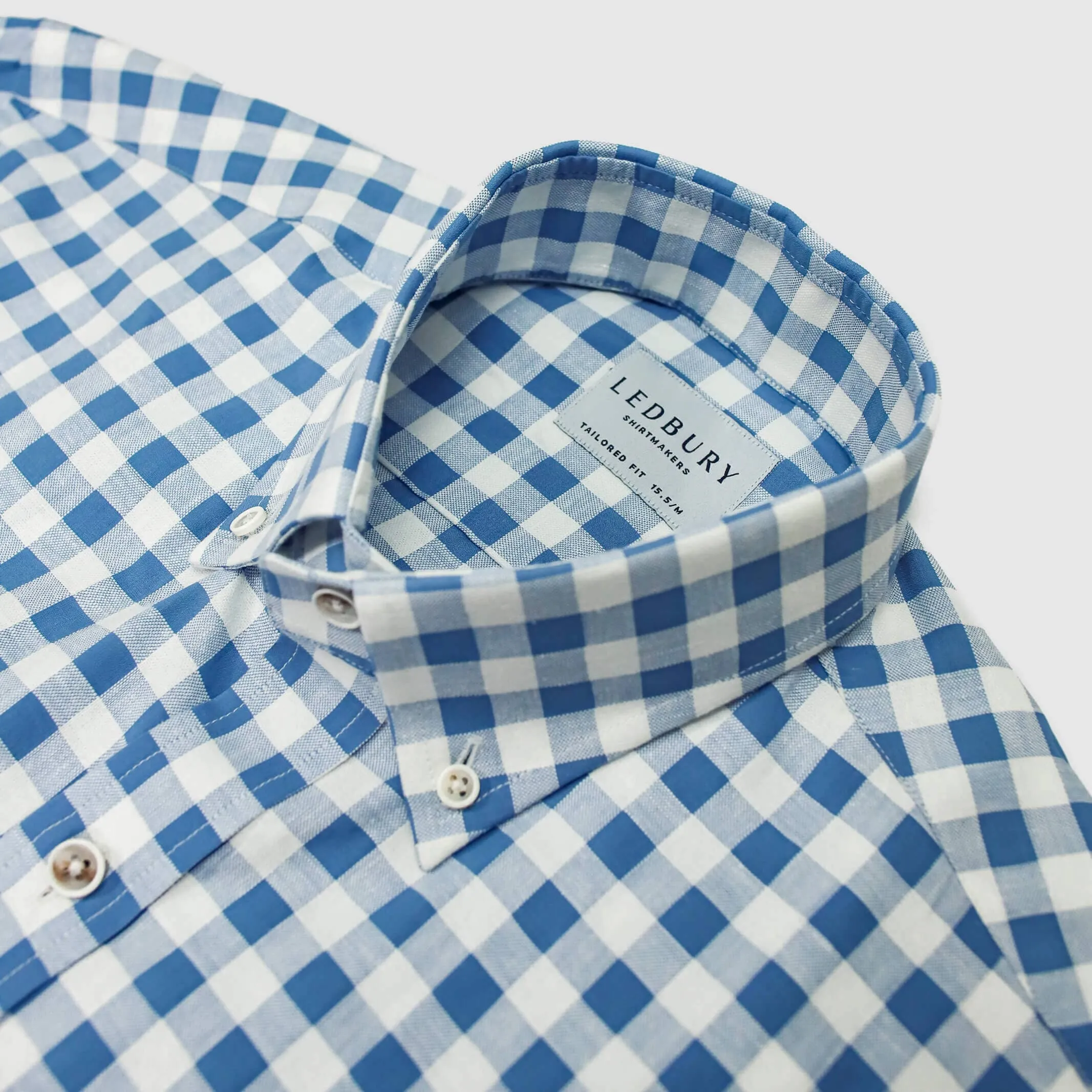 The Blue Coleman Cotton Linen Gingham Custom Shirt