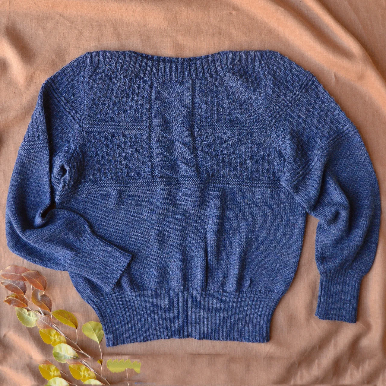 Unisex Fisherman's Gansey in Baby Alpaca - Marine (AW23)