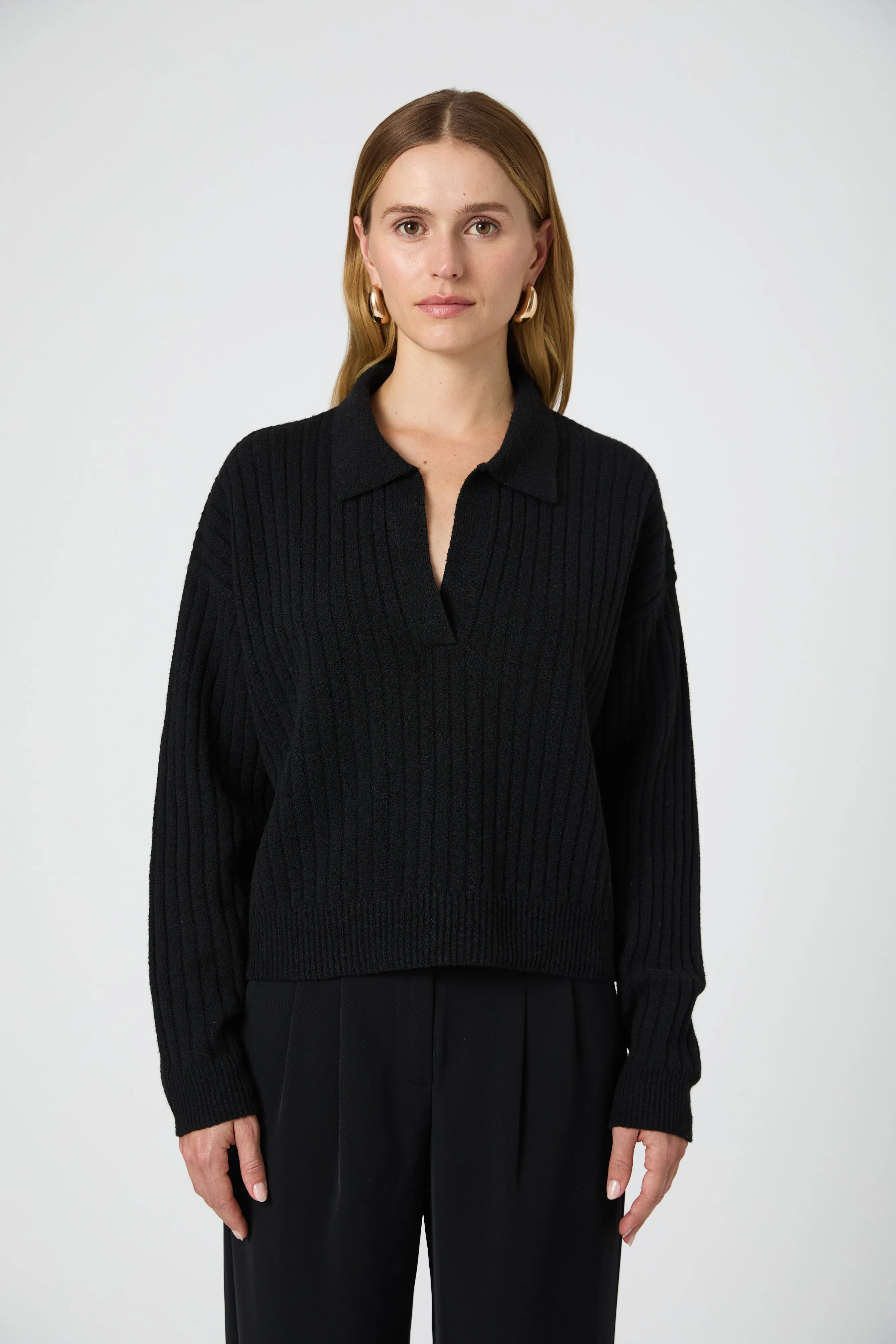 Vhari Collar Long Sleeve Sweater