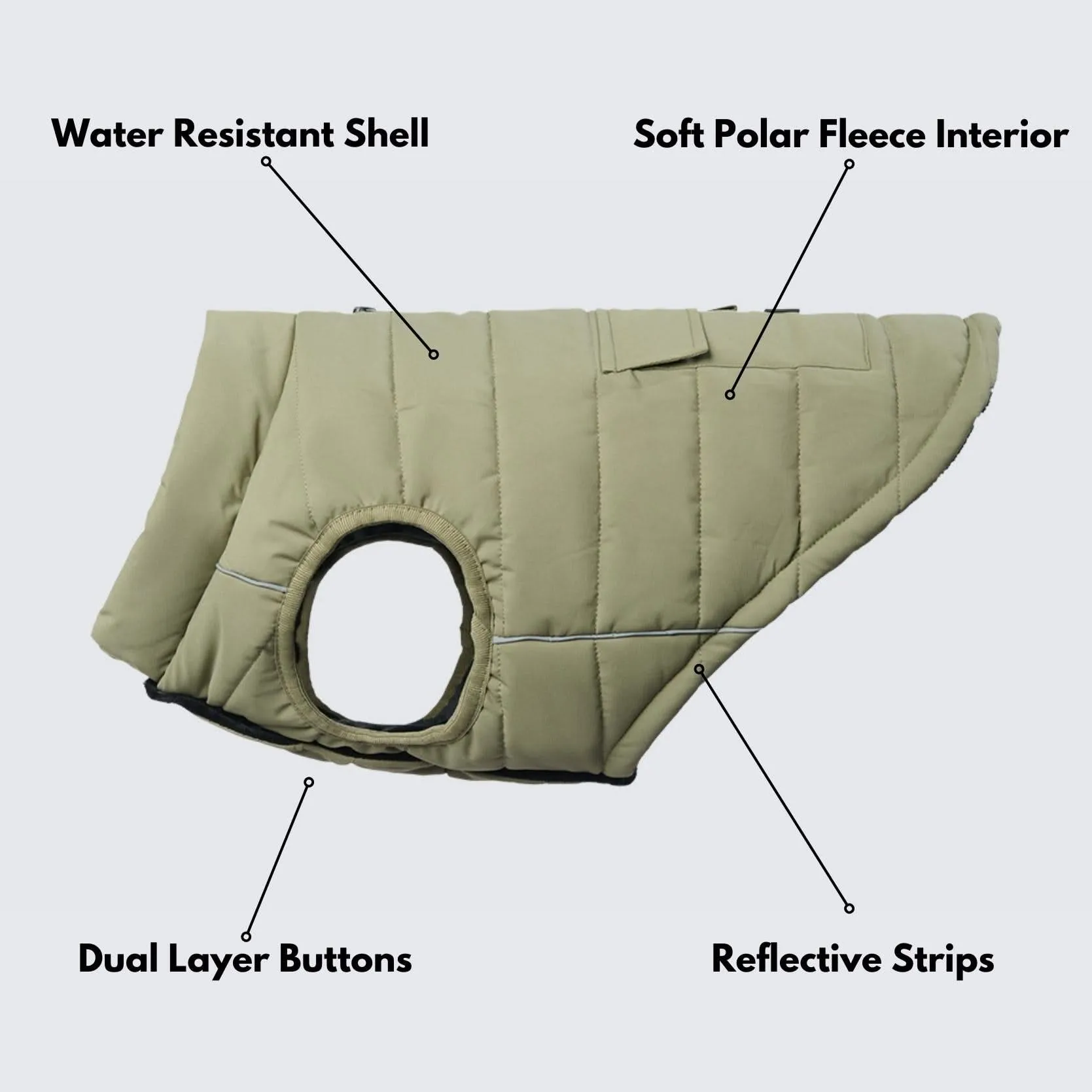 WarmShield Water-Resistant Jacket - Olive