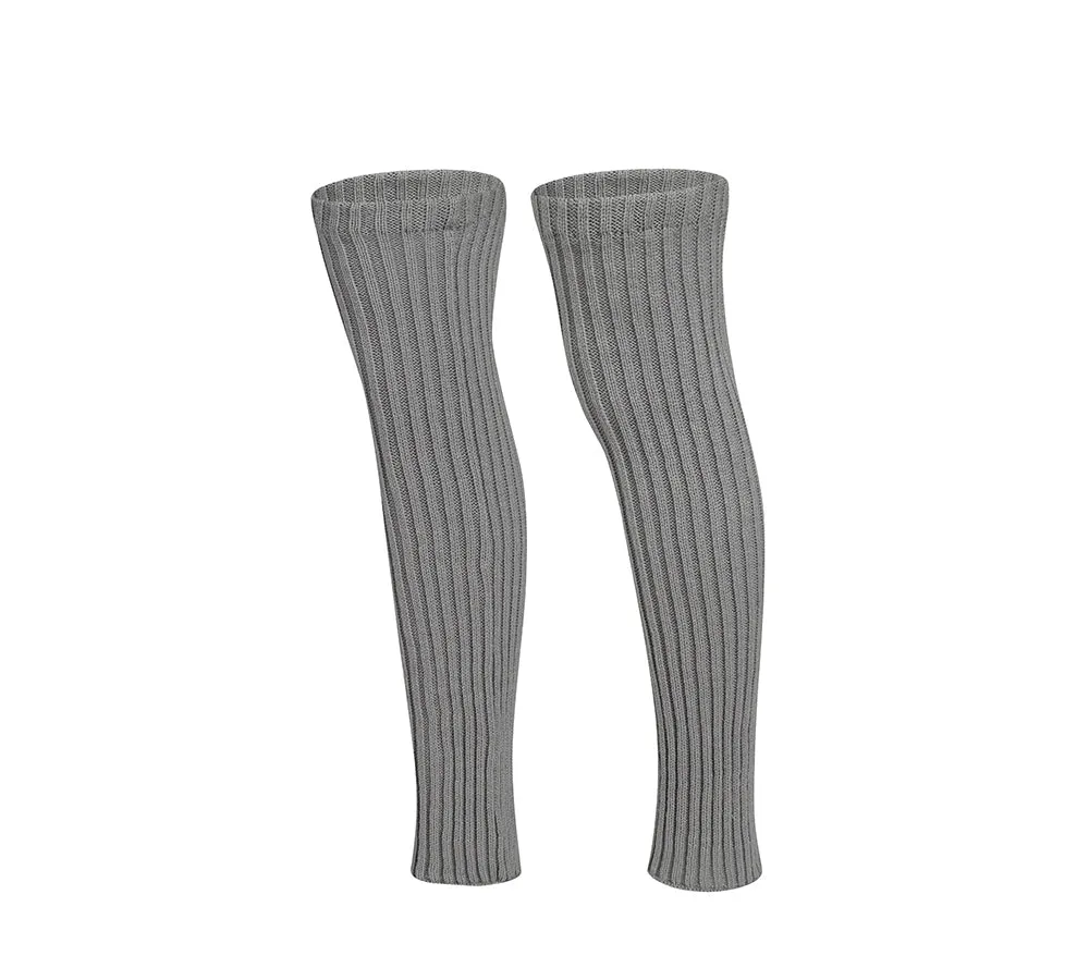 Women Stretchy Ribbed Knit Thick Leg Warmers