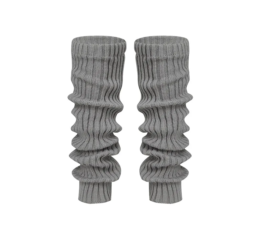 Women Stretchy Ribbed Knit Thick Leg Warmers