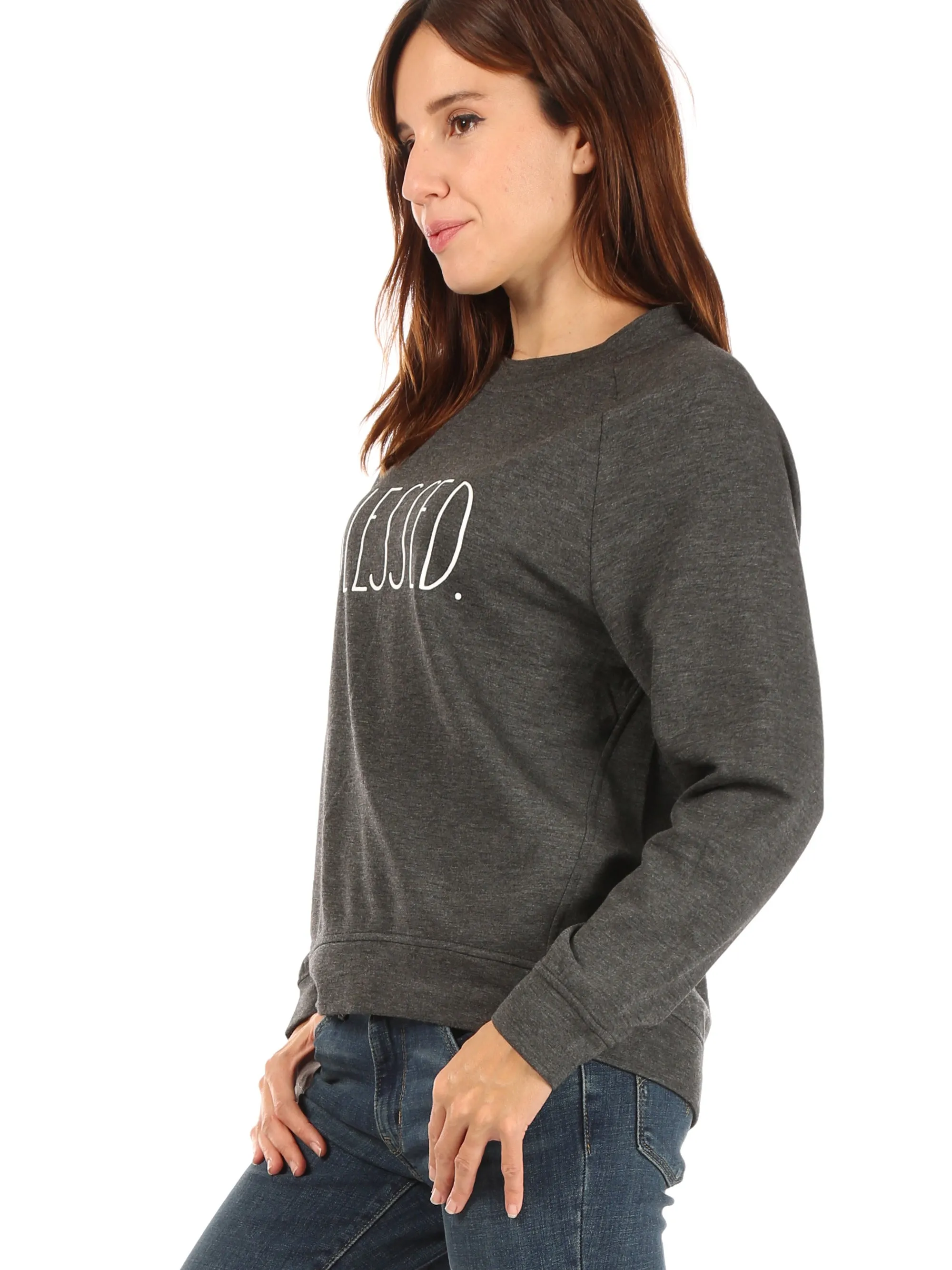 Women's "BLESSED" Studio Raglan Sweatshirt