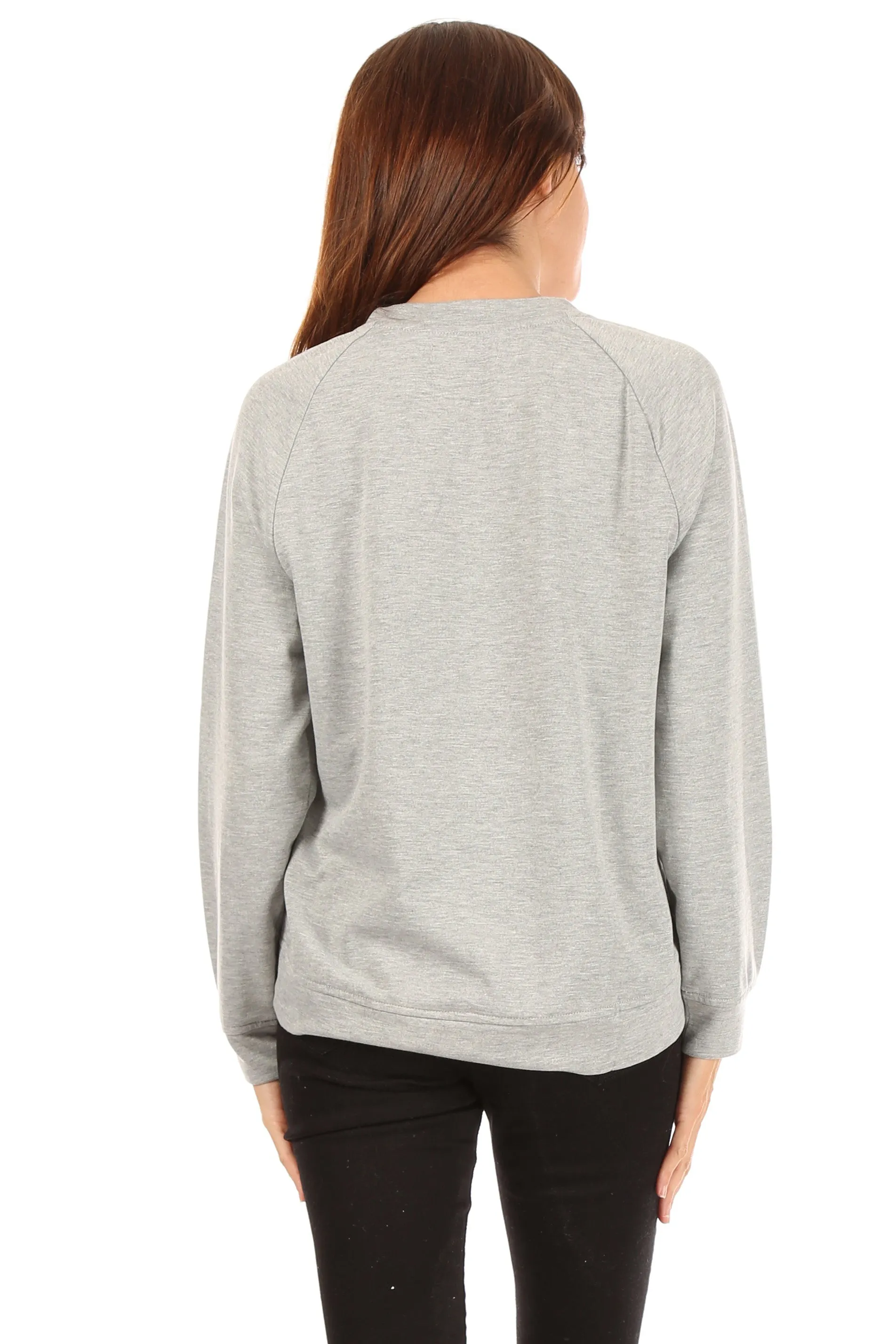 Women's "HAPPY" Studio Raglan Sweatshirt