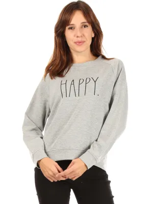 Women's "HAPPY" Studio Raglan Sweatshirt