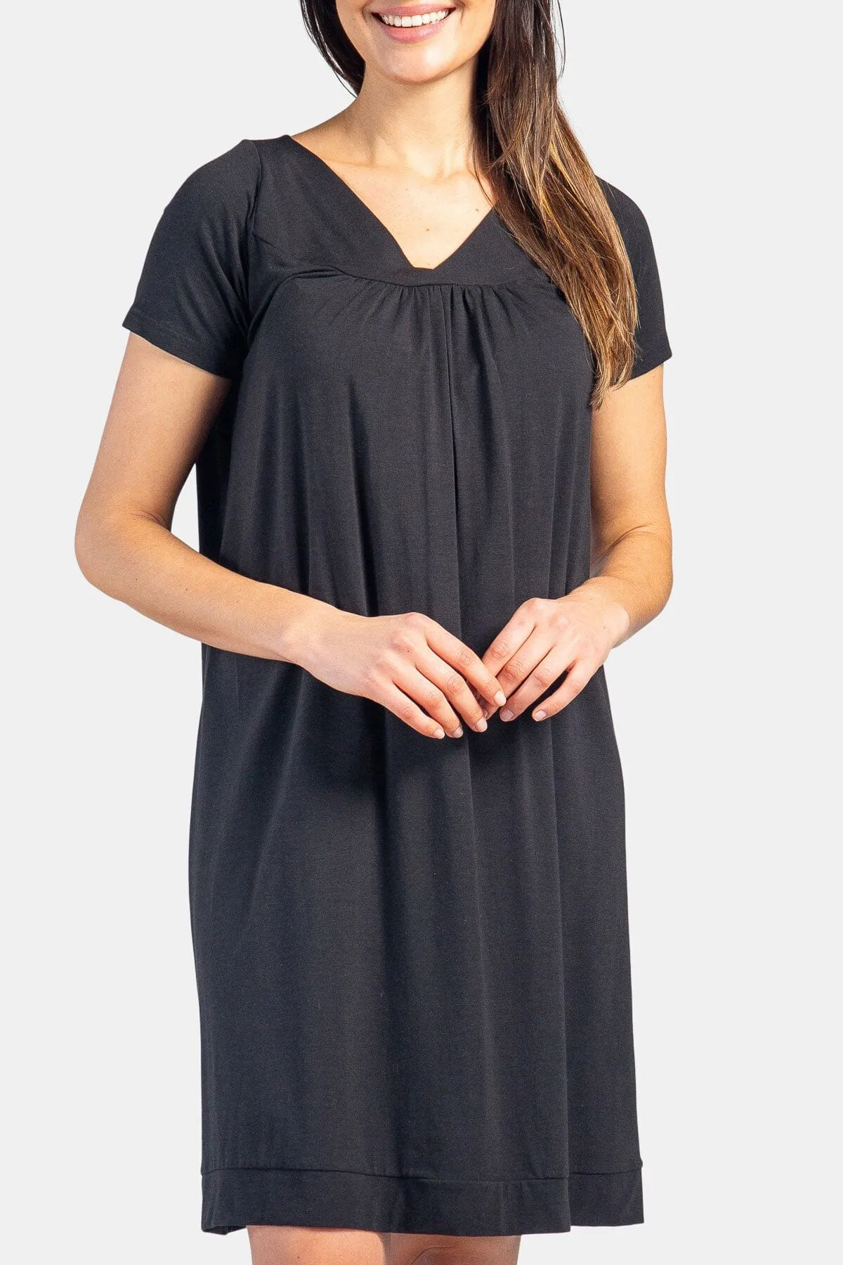 Women's Short Sleeve Jersey Nightgown - Relaxed Fit