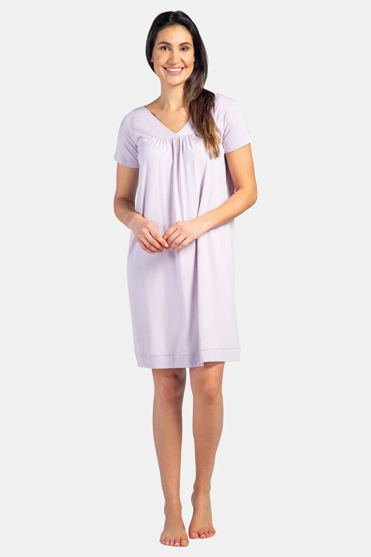 Women's Short Sleeve Jersey Nightgown - Relaxed Fit