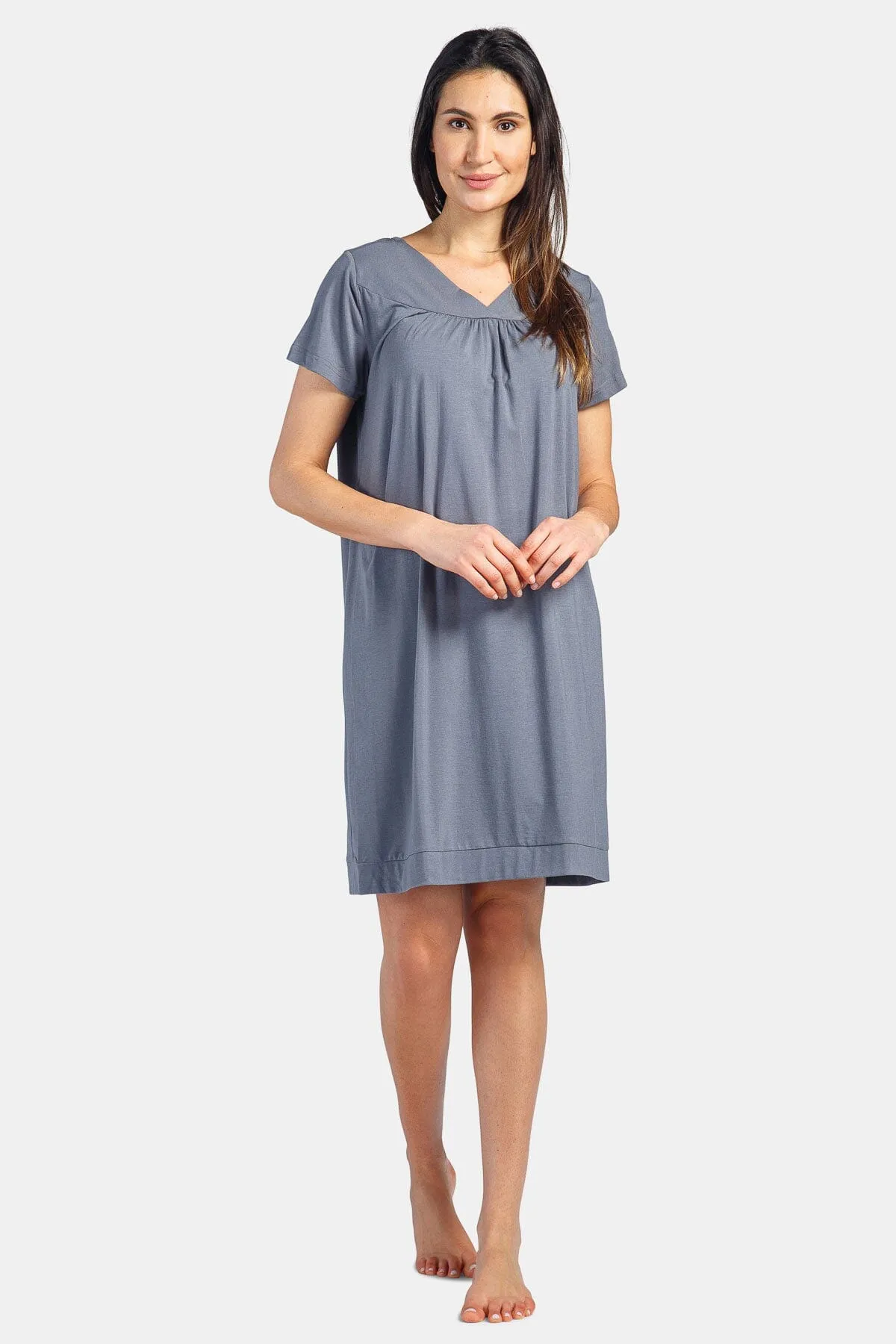 Women's Short Sleeve Jersey Nightgown - Relaxed Fit