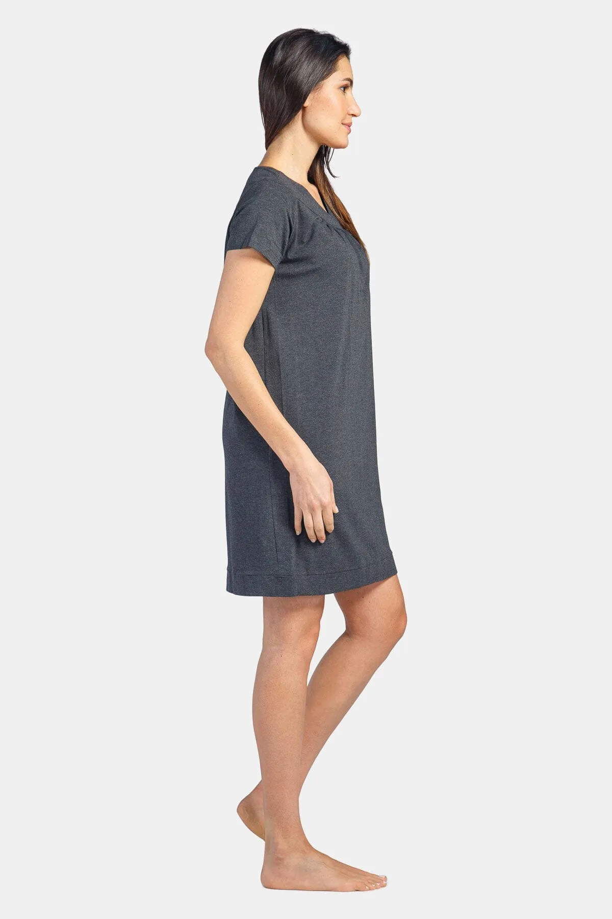 Women's Short Sleeve Jersey Nightgown - Relaxed Fit