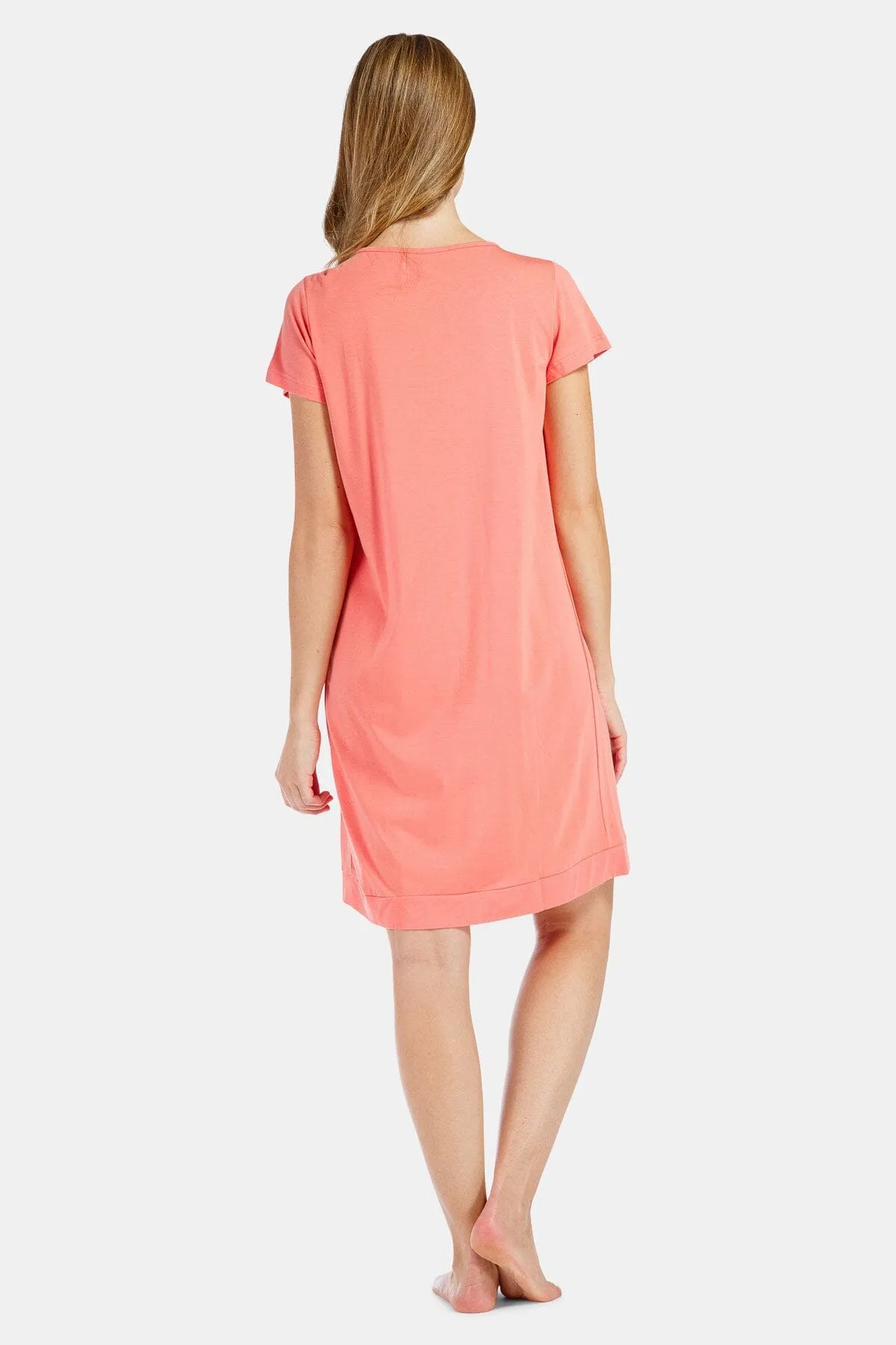 Women's Short Sleeve Jersey Nightgown - Relaxed Fit