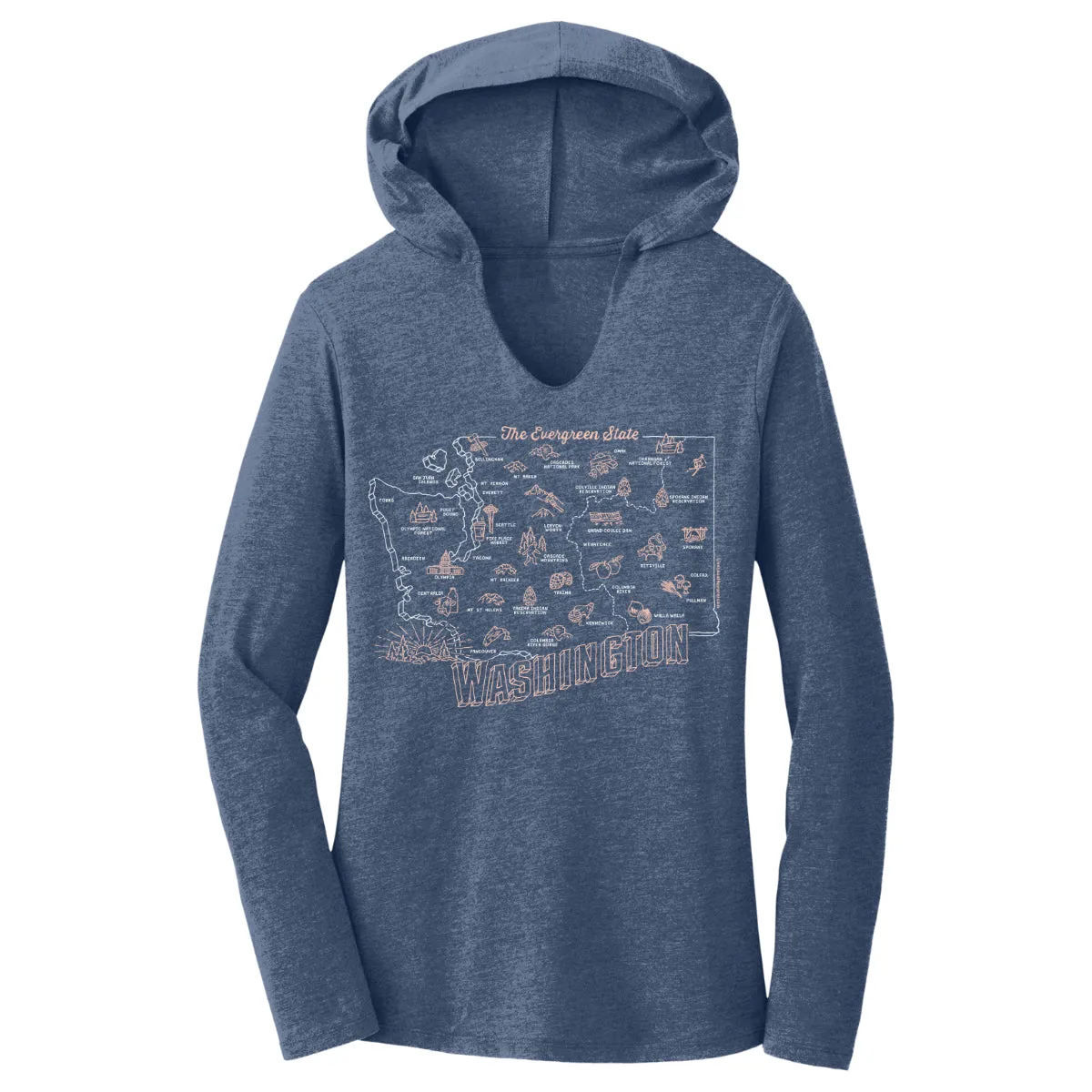 Women's Washington State Hooded T-Shirt